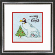 Load image into Gallery viewer, Counted Cross Stitch Kit: Merry &amp; Bright Bear