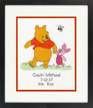 Load image into Gallery viewer, Counted Cross Stitch Kit: Birth Record: Winnie the Pooh