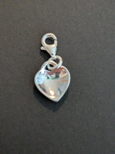 Load image into Gallery viewer, Sterling silver stamped 925 clip on charm Heart I love you
