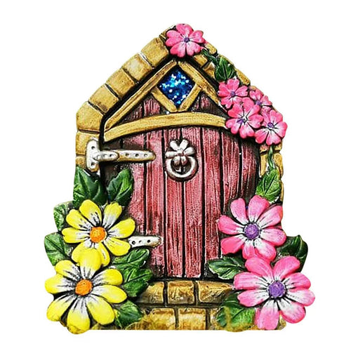 Fairy Door, Miniature Garden, Flowers, 3d