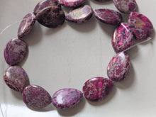 Load image into Gallery viewer, Jasper Imperial Gemstone teardrop beads 25x20x6mm approx 16 beads per strand