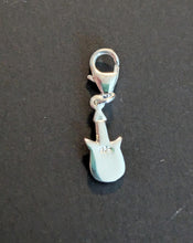 Load image into Gallery viewer, Sterling silver stamped 925 clip on charm guitar music