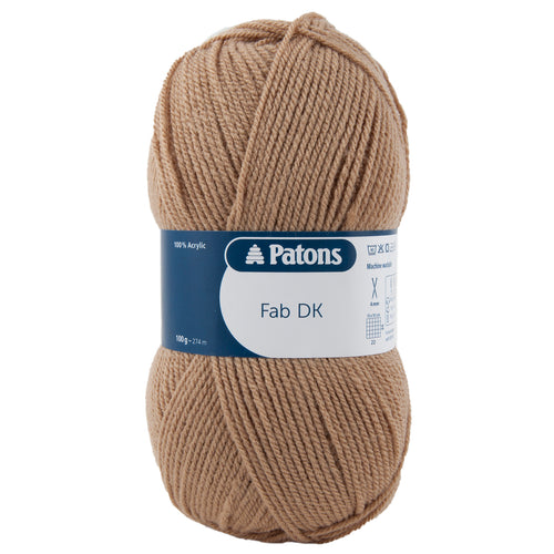 Full Pack of 10 Balls - Crochet/Knitting Yarn: Fab: Double Knitting: 10 x 100g: Camel