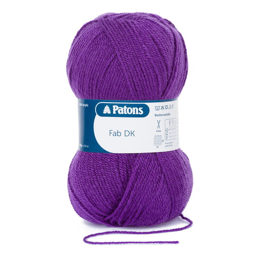 Full Pack of 10 Balls - Crochet/Knitting Yarn: Fab: Double Knitting: 10 x 100g: Purple