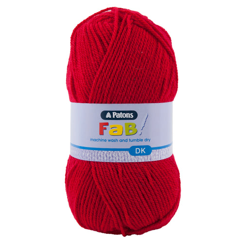 Full Pack of 10 Balls - Crochet/Knitting Yarn: Fab: Double Knitting: 10 x 100g: Crochet/Knitting Yarn: Fab: Double Knitting: 10 x 100g: Cherry