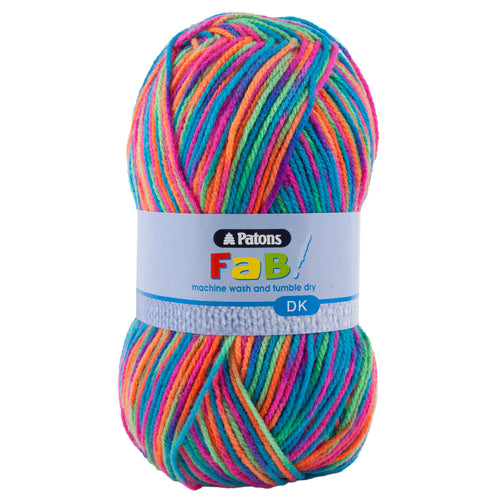 Full Pack of 10 Balls - Crochet/Knitting Yarn: Fab: Double Knitting: 10 x 100g: Fruity