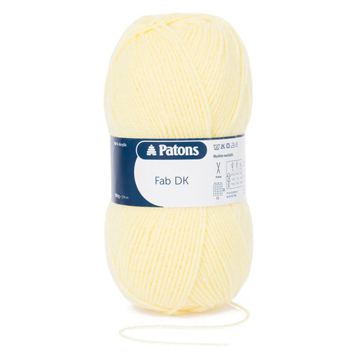 Full Pack of 10 Balls - Crochet/Knitting Yarn: Fab: Double Knitting: 10 x 100g: Lemon