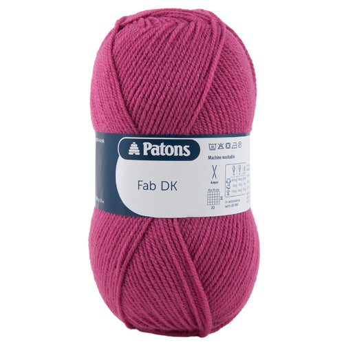 Full Pack of 10 Balls - Crochet/Knitting Yarn: Fab: Double Knitting: 10 x 100g: Strawberry