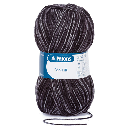 Full Pack of 10 Balls - Crochet/Knitting Yarn: Fab: Double Knitting: 10 x 100g: Black Denim