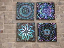 Load image into Gallery viewer, Mediterranean Style  Slate Coasters ~ PS - Set of Four -