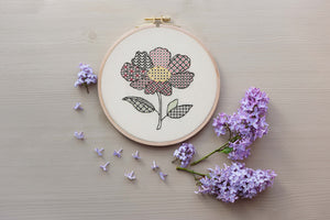 Embroidery Kit: Blackwork: Anemone