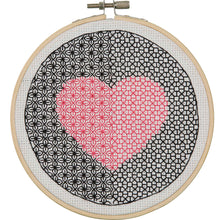 Load image into Gallery viewer, Embroidery Kit: Blackwork: Heart