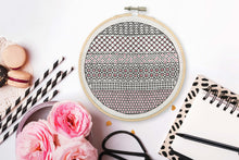 Load image into Gallery viewer, Embroidery Kit: Blackwork: Stripe