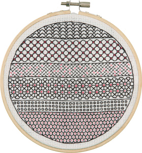 Embroidery Kit: Blackwork: Stripe