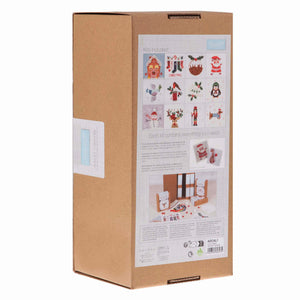 Advent Calendar Cross Stitch Kits with 12 Doors by Trimits, Merry Christmas, Penguin, Reindeer, Stockings, Pudding, dog, Gingerbread,