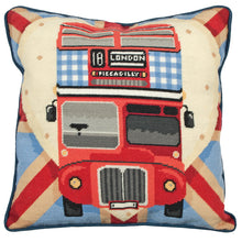 Load image into Gallery viewer, Tapestry Kit: Cushion: Living: Red Bus on Union Jack