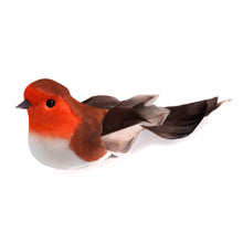 Load image into Gallery viewer, Pack of 2 Robins on Clip: Small: 2.5 x 7.5 x 3.5cm. Festive