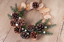 Load image into Gallery viewer, Make your own - Wreath Kit: Scandi Wood: 25cm