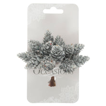 Load image into Gallery viewer, Glitter Pinecones on Wire: 1 Bunches of 12: Silver wired glitter pinecones