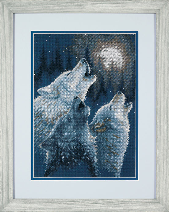Counted Cross Stitch Kit: In Harmony - Wolves