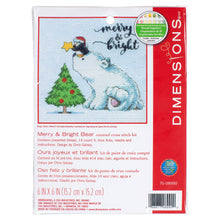 Load image into Gallery viewer, Counted Cross Stitch Kit: Merry &amp; Bright Bear
