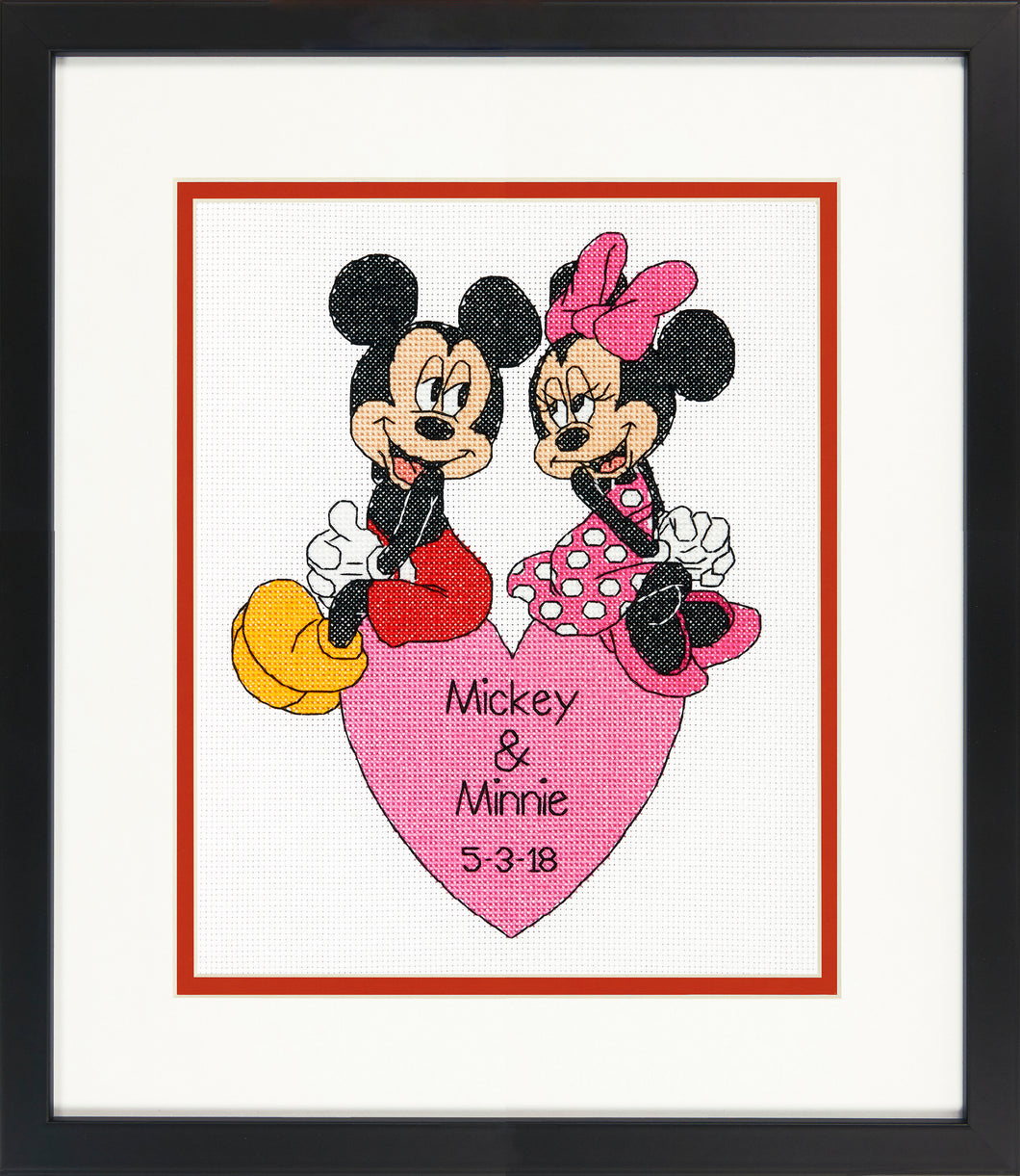 Counted Cross Stitch Kit: Wedding Record: Mickey and Minnie