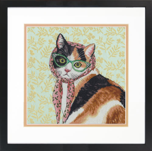 Counted Cross Stitch Kit: Mama Cat