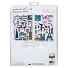 Load image into Gallery viewer, Counted Cross Stitch Kit: New York &amp; Paris