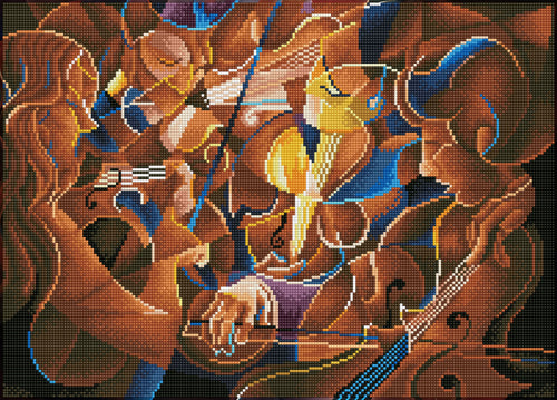 Diamond Painting Kit: Musical Jam