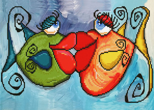 Diamond Painting Kit: Fishy Kissy