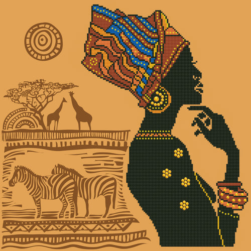 Diamond Painting Kit: African Elegance