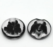 Load image into Gallery viewer, Black Pattern Resin Sewing Buttons Scrapbooking 14mm -DNC-021