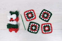Load image into Gallery viewer, Crochet Kit: My First: Granny Squares: Festive Colours