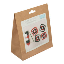 Load image into Gallery viewer, Crochet Kit: My First: Granny Squares: Festive Colours