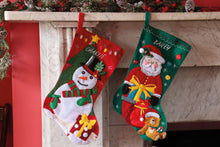 Load image into Gallery viewer, Father Christmas Santa Make your own felt Christmas stocking Kit includes felt shapes needle pre-sorted stranded cotton and step by step instructions (Copy)