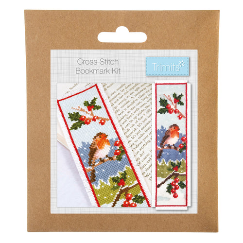 Counted Cross Stitch Kit: Bookmark: Robin