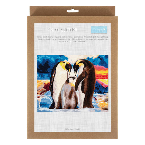 Counted Cross Stitch Kit: Extra Large: Penguins