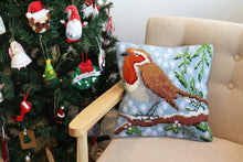 Load image into Gallery viewer, Cross Stitch Kit: Printed: Cushion: Christmas: Robin