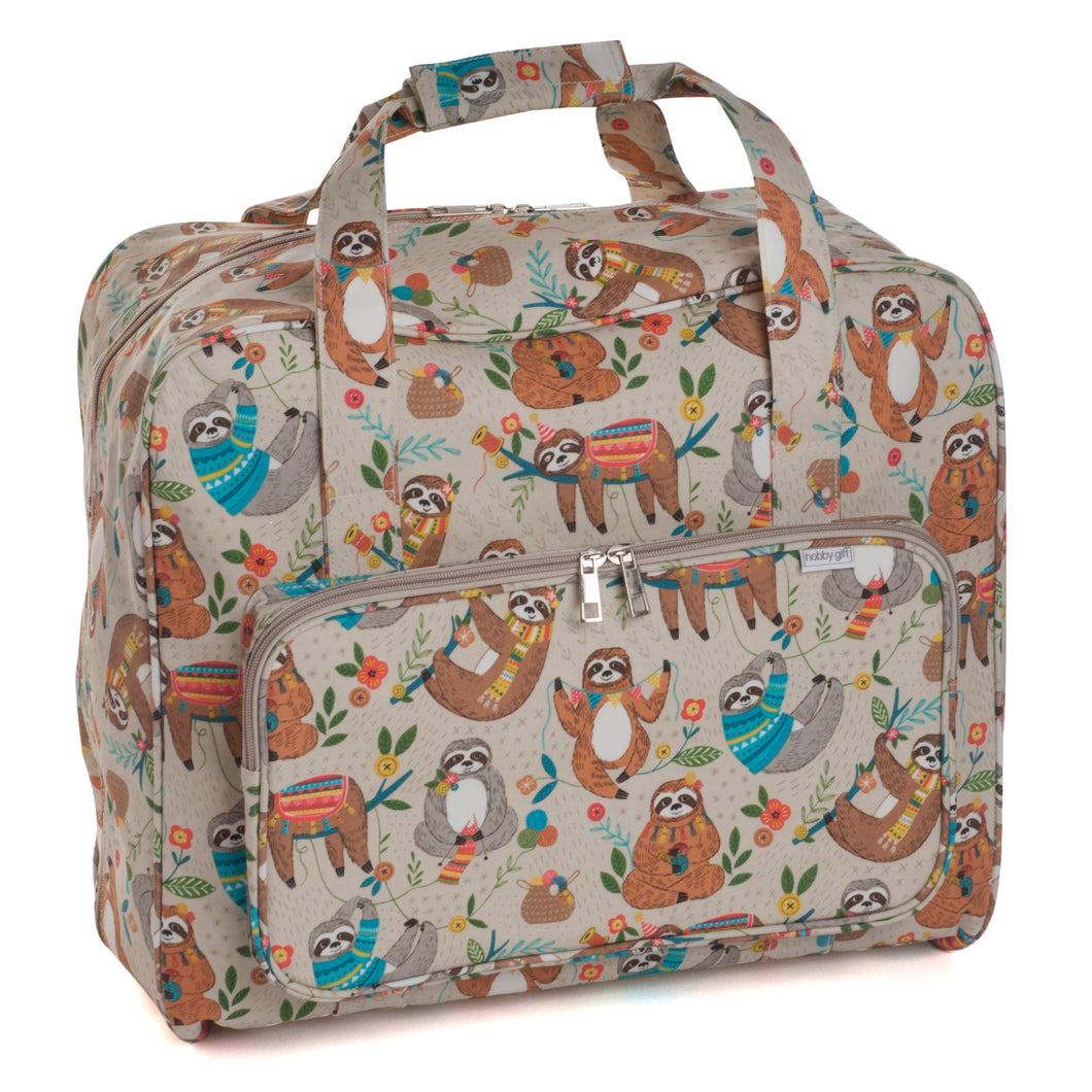 Sewing Machine Bag: Matt PVC: Sloth