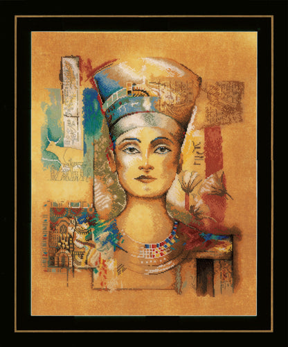 Counted Cross Stitch Kit: Nefertiti (Evenweave) by LANARTE