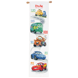 Counted Cross Stitch Kit: Height Chart: Disney: Cars