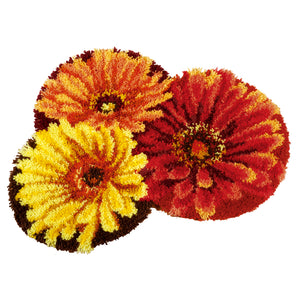 Latch Hook Kit: Shaped Rug: Flower