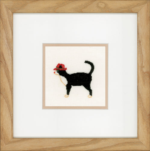 Counted Cross Stitch Kit: Jazz Cats II (Linen)