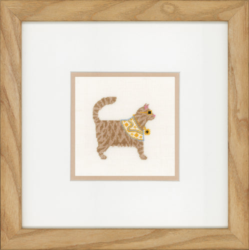 Counted Cross Stitch Kit: Rock Cats (Linen)