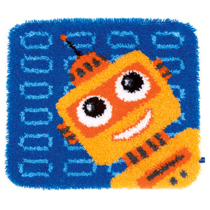 Latch Hook Kit: Shaped Rug: Funny Robot