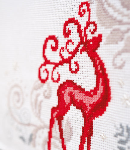 Counted Cross Stitch Kit: Table Runner: Reindeer