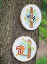 Load image into Gallery viewer, Counted Cross Stitch Kit: Raccoon in Tree