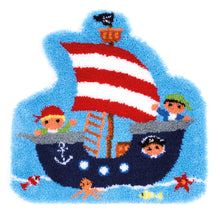 Load image into Gallery viewer, Latch Hook Kit: Shaped Rug: Pirate Ship