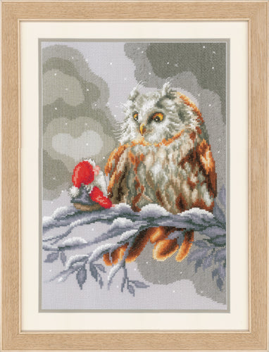 Counted Cross Stitch Kit: Owl and Gnome