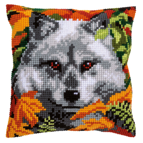 Cross Stitch Kit: Cushion: Wolf